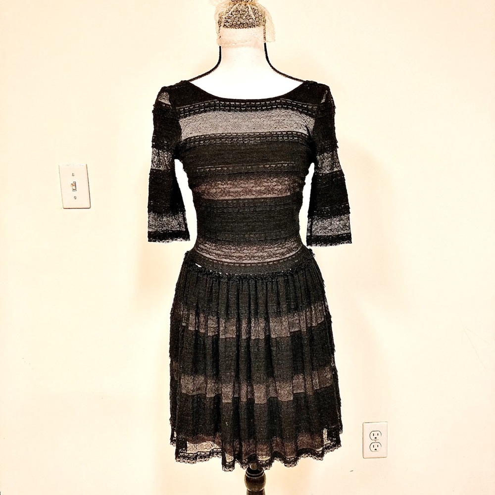 BCBGMaxAzria Black Lace Dress